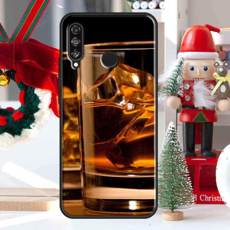 Cygaro Whiskey Lodowy Napój Etui na Huawei Nova 7i 8i 11i 12i 12s Y73 Y70 Y90 Y60 Y72 Y61 Y91 9 10 SE P30 Pro P40 Lite