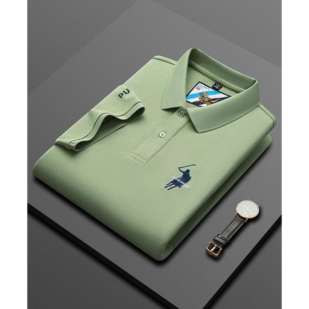 STORN Luxe Borduur Heren Poloshirt Zomer Dun Ademend 100% Katoen Zwart Marineblauw Kraag Korte Mouwen Tops Merk Kleding