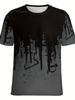 Paint Splash Print Men's Graphic Design Crew Neck T-shirt Casual Comfy Tees Men's Clothing Tops For Daily Gym Workout Running