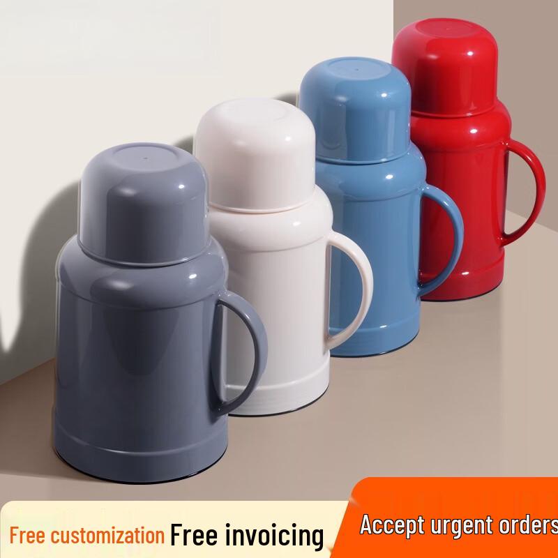 Boyiduo 1000ml Glass Lined Thermos Flask with Handle(Random color shipping)