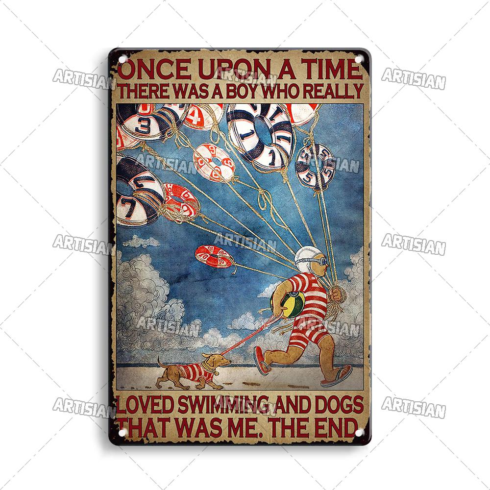 Artisian Sport Metal Sign Swimming Tin Poster Diving Decorative Plate Wall Decor Garage Bar Pub Club Hotel Cafe Kitchen Home