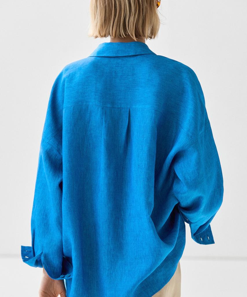 Masimodutti 100% Linen Fluid Blouse