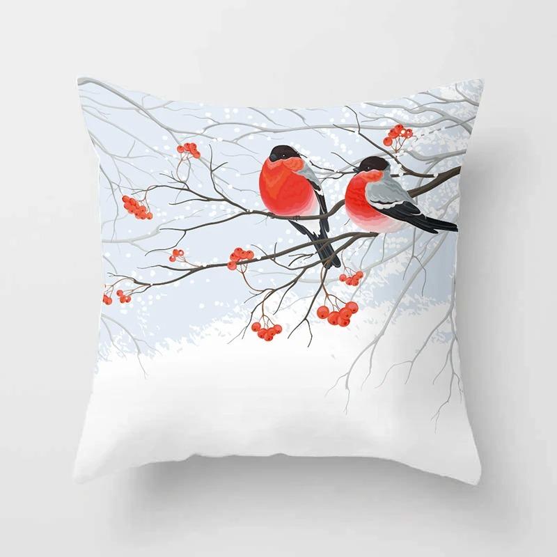 Birds and Flowers Decorative Pillowcases Living Room Office Home Pillowcases Car Ornaments