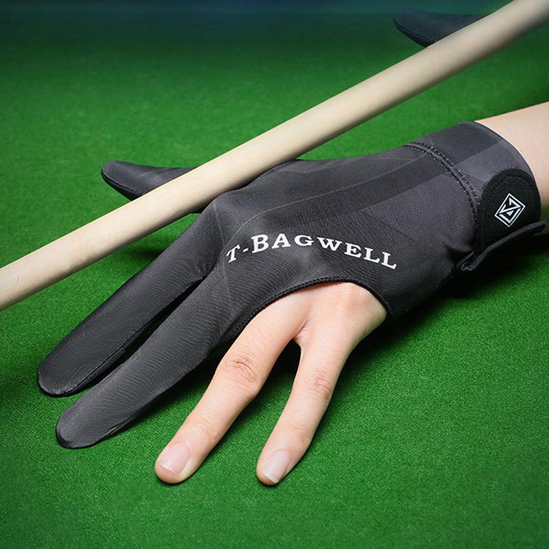 1Pc Left Hand Billiards Glove Three Finger Snooker Billiard Glove Non Slip Stickers Elasticity Billiard Training Gloves