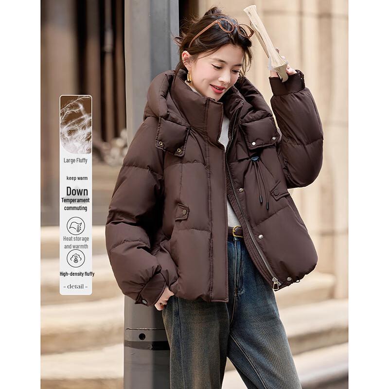 

Women s Hooded Petite Slimming Winter Down Jacket M