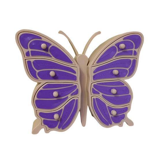 Storage Box Jewelry Organizer Large Capacity 8 Drawers Design Space-Saving Butterfly Shaped Countertop Necklace Ring Container