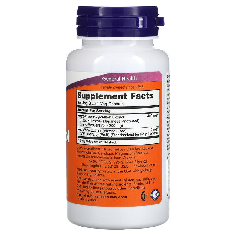 Resveratrol, 200 mg, 60 Veg Capsules
