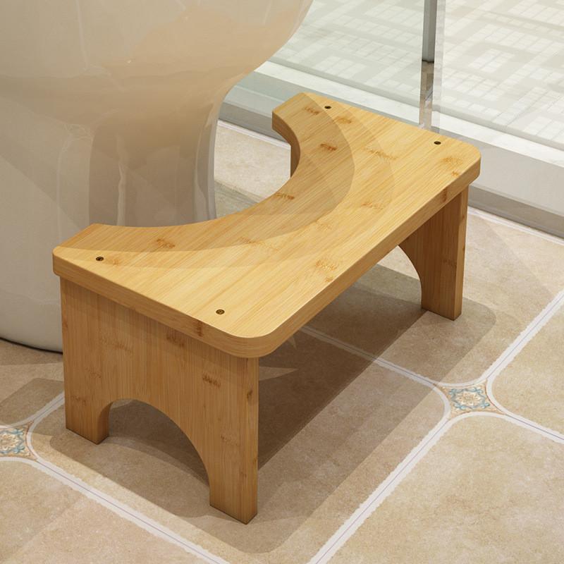 Sgabello per WC Standard per Adulti e Bambini Ausilio per Bagno in Materiale Legnoso