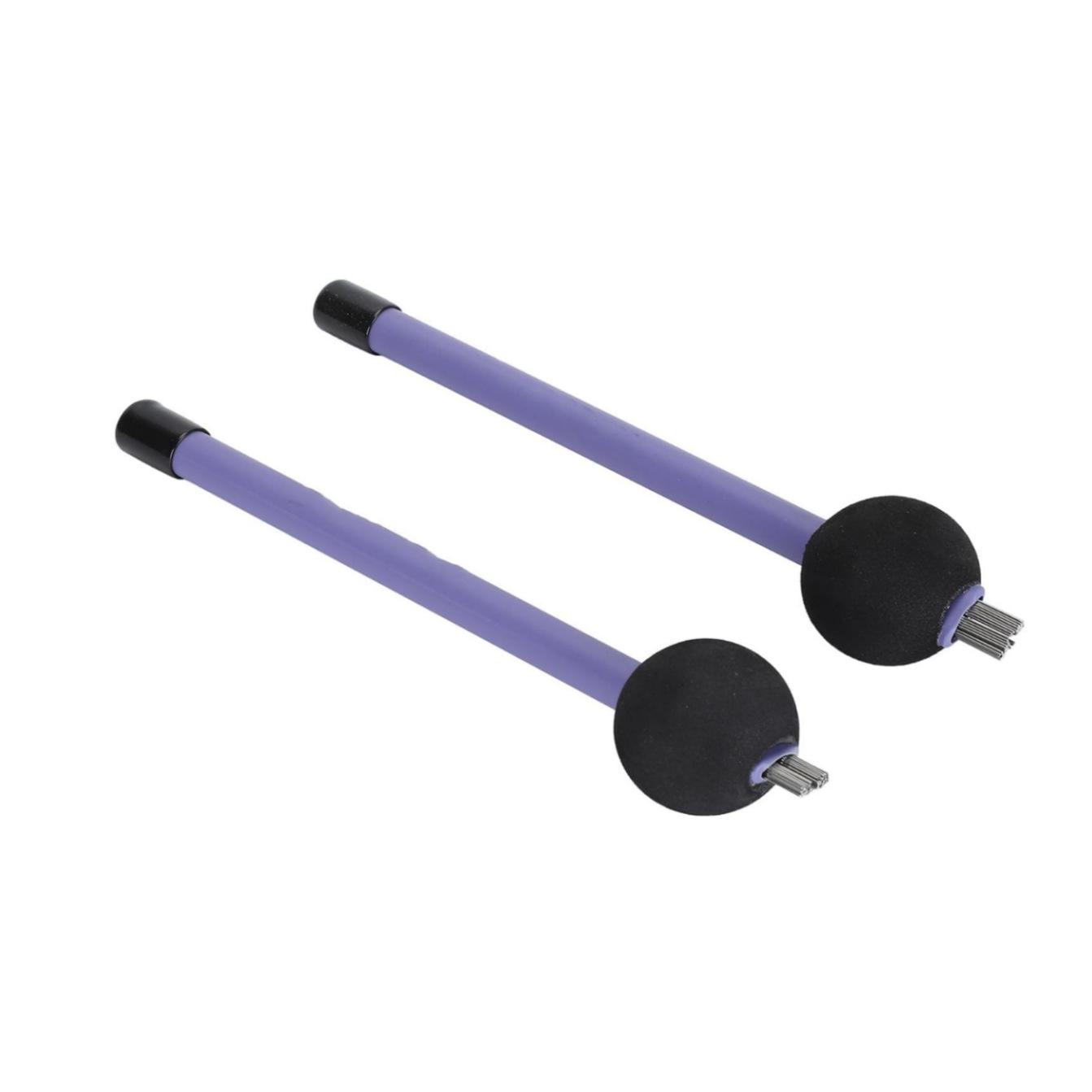 Percussion Accessories: Box Drum Sticks & Retractable Steel Wire Brushes Without Hammerhead