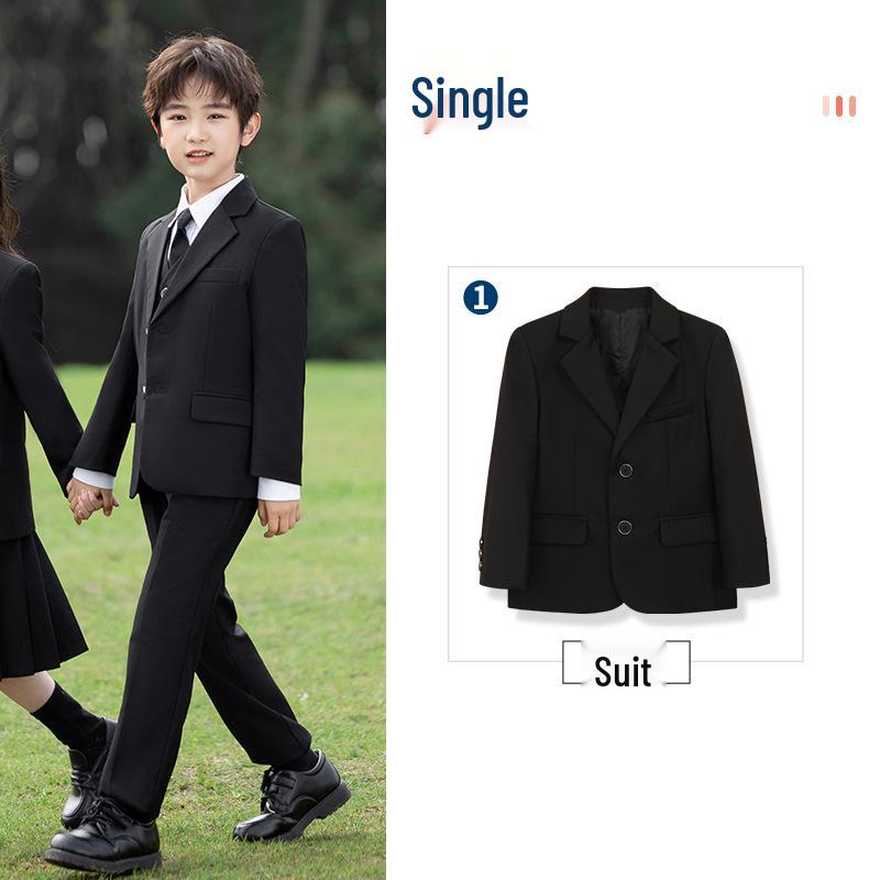 Academy Style School Uniform Set for Boys and Girls - Black Suit Graduation Attire