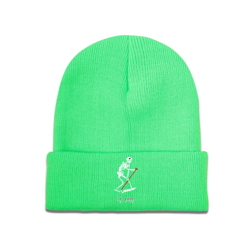 Lil Peep Skeleton Crybaby Best Seller Knitted Caps for Women Unisex Skullies Beanies Winter Hats Polyester  Casual Caps
