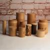 Bamboo Tea Caddy, Handcrafted Bamboo Tea Canister, Portable Tea Storage Tank for Tea, Coffee, and More (A)