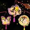 DIY Lantern Kit with Soft Light String Parent-Child Funny Mid-Autumn Festival Style Lantern Material Pack Parent-Child Crafting Set