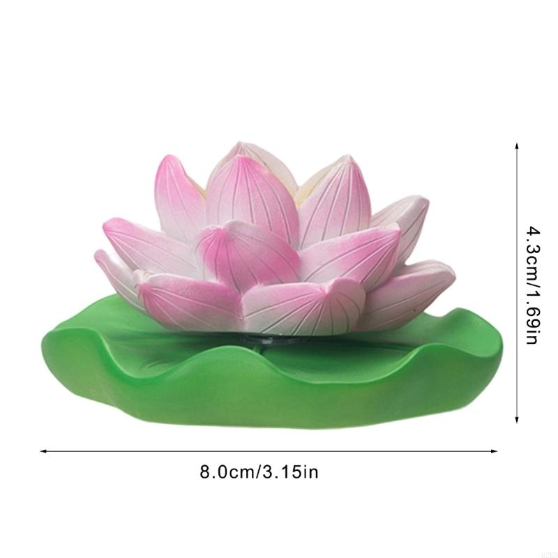 62KD Decorative Incenses Burners Rotating Lotuses Relaxation Ornament