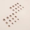 Brown Smudgy Artificial Nails with Smooth and Non-Grainy Texture for Fingernail DIY at Home
