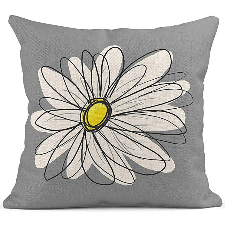 Daisy Sunflower Pillow Case Spring and Summer Home Decoration Pillow Case Pillow Case Cushion Case