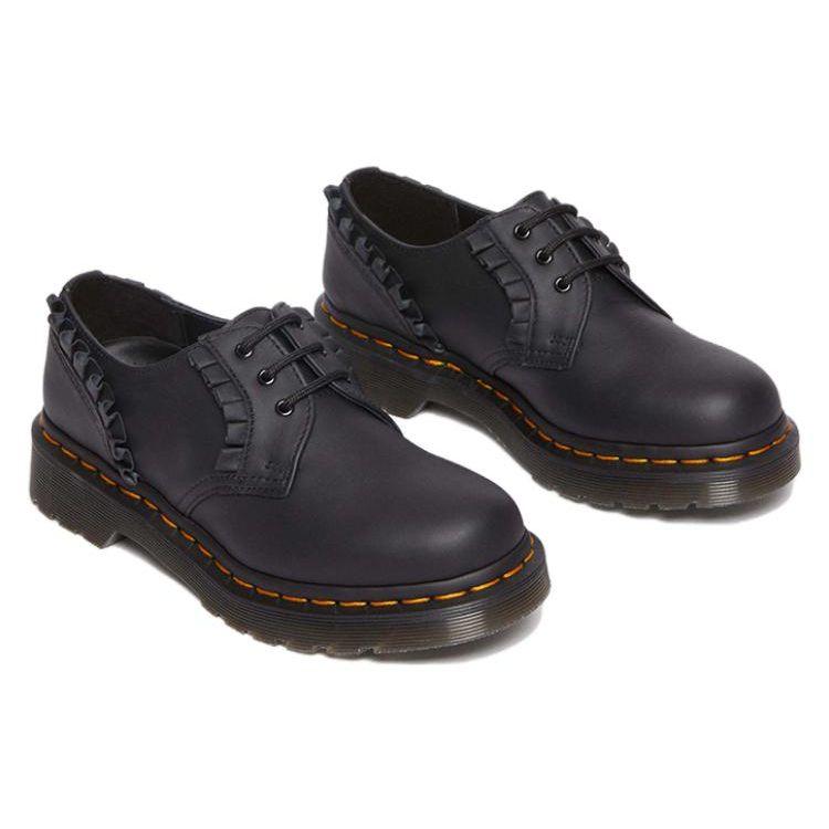 Dr. Martens 1461 Frill Leather Lace-Up Casual Shoes Women Shoes Black 30696001