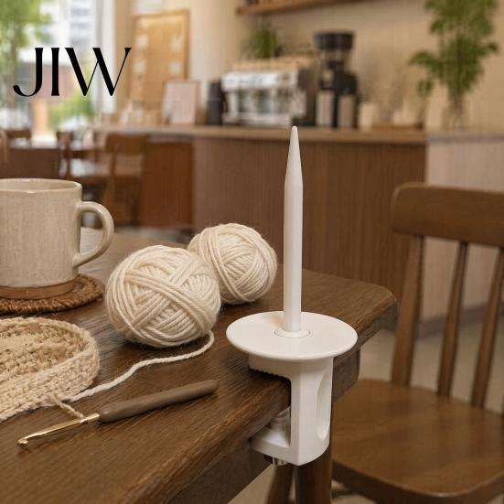 Desktop Yarn Dispenser Clip on Desk Holder, Adjustable Table Clamp Spindle for Knitting Stand, Anti-winding Crocheting Guide