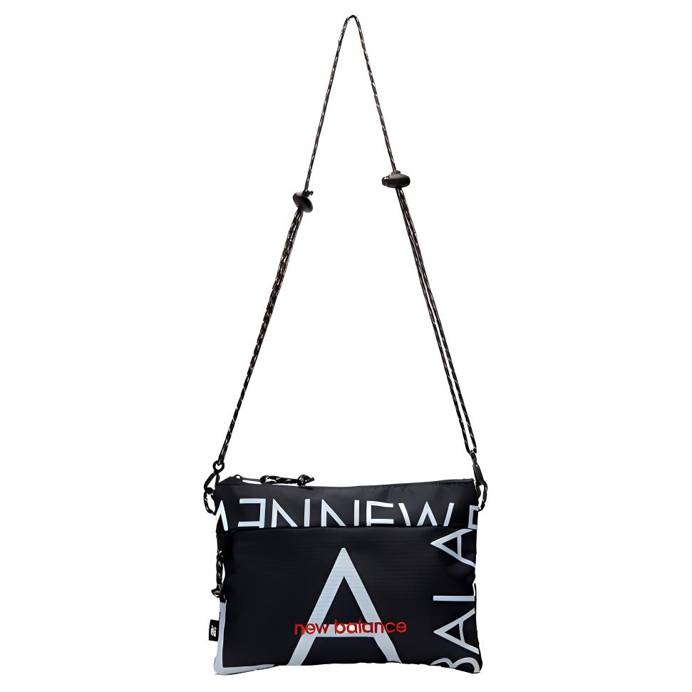 

Сумка через плечо New Balance из полиэстера, обычная, унисекс, черная, New Balance JABP0765-BM