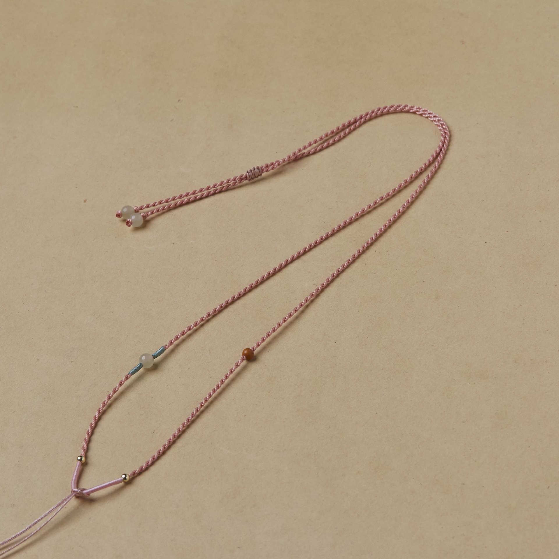 

Регулируемый плетеный шнурок-подвеска ручной работы из нефрита Хэтянь 6mm