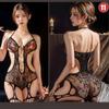 3PCS/Sets Sexy Underwear Plus Size Bodystocking Women Erotic Lingerie Open Bra Crotchless Teddies Bodysuits Female