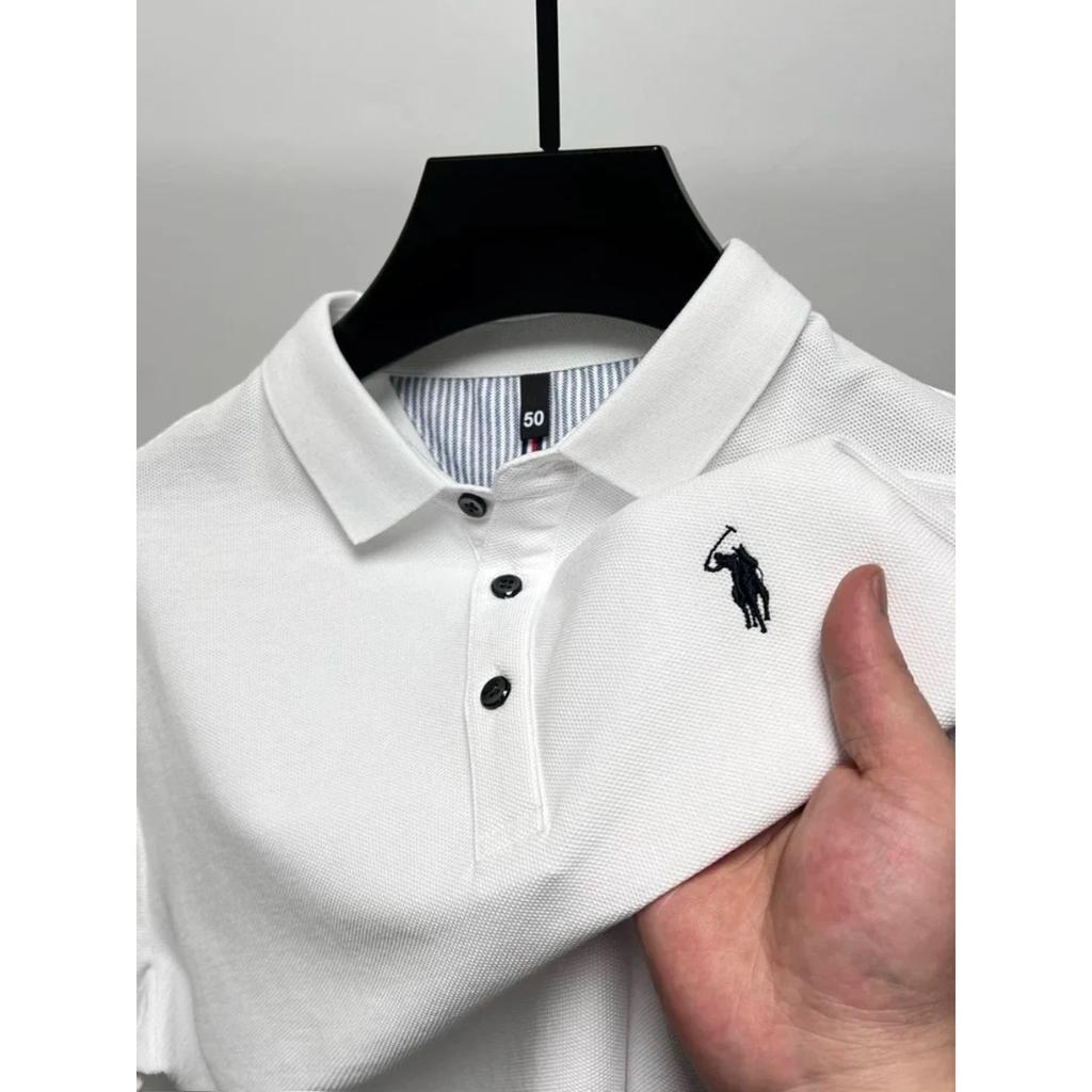 STORN High End Brand 100% Cotton Short Sleeve Polo Shirt Men Luxur Pony Embroidery Comfort Breathable Fashion T-shirt Summer New Top