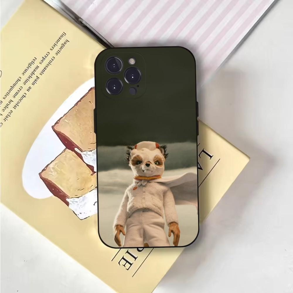 F-Fantastisch Herr F-Fuchs Handyhülle Für iPhone 16,15,14,13,12,11,Pro,X,XS,Max,XR,Plus,Mini Weiche Schwarze Hülle