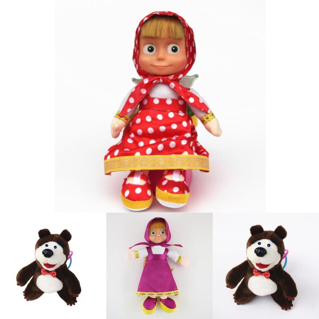 Mascha und der Bär Puppe mit großen Augen Perfekt für Abenteuerspielzeit