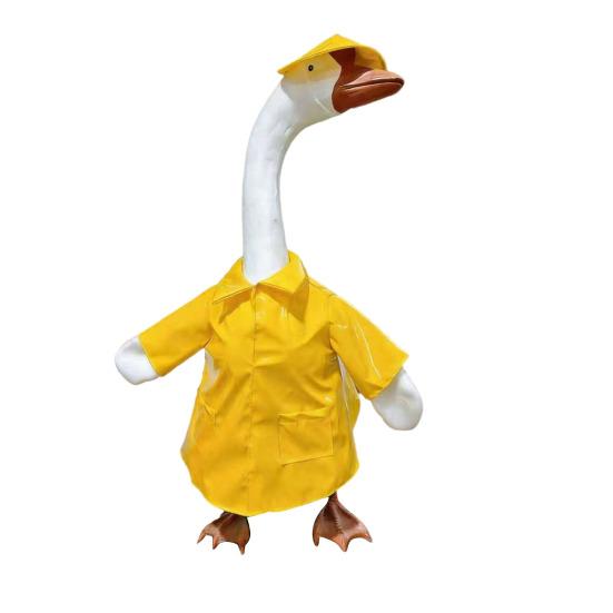

1 Set Porch Goose Rain Jacket Yellow Raincoat Hat And Umbrella B