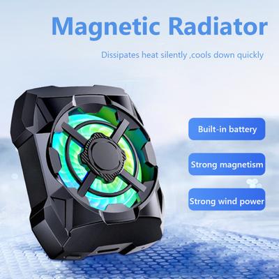 Rechargeable Phone Radiator Low-Noise Wireless Magnetic 3 Speeds Adjustable Gaming Phone Cooling