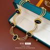 Acrylic Oval Diamond Ring Bracelet Earrings Necklace Accessories Women's Clavicle Chain Versatile Necklace