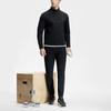 FILA Solid Color Fitness Stand Collar Knitted Jacket Men Jacket Deep-Black A11M411507F-BK