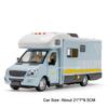 1:32 Scale Camping Rv Model Car Toys Metal Diecast F150 Pickup Trucks Sound Light Doors Opened Pull Back Ornament For Kids Gifts