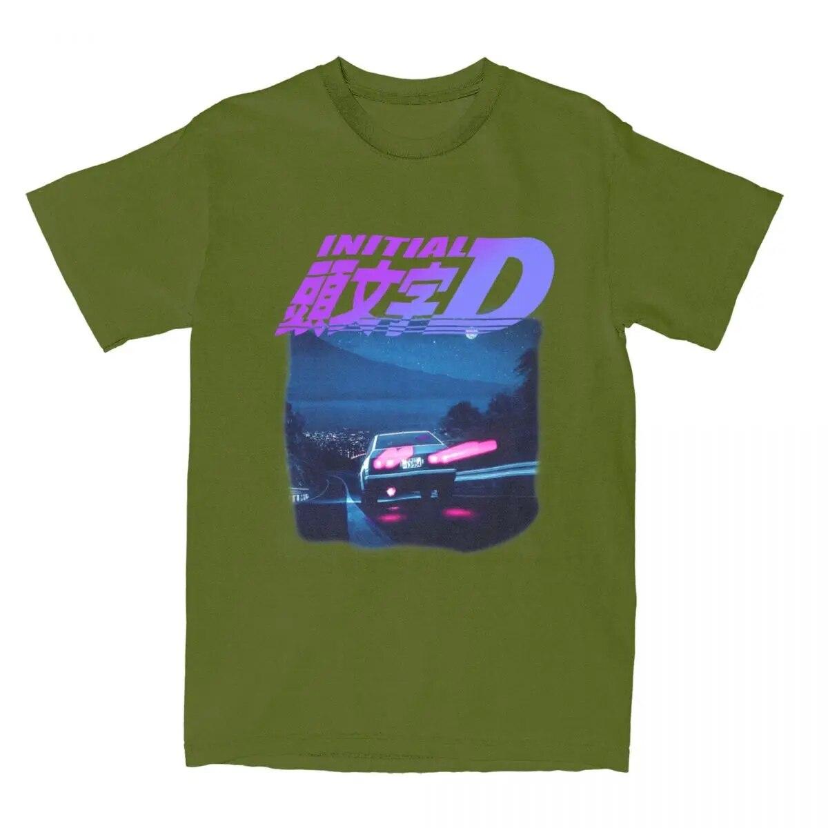 Initial D Neon AE86 аксессуары рубашка для женщин унисекс магазин Takumi Fujiwara Tofu футболка из чистого хлопка одежда с короткими рукавами и принтом 4XL 2228₽