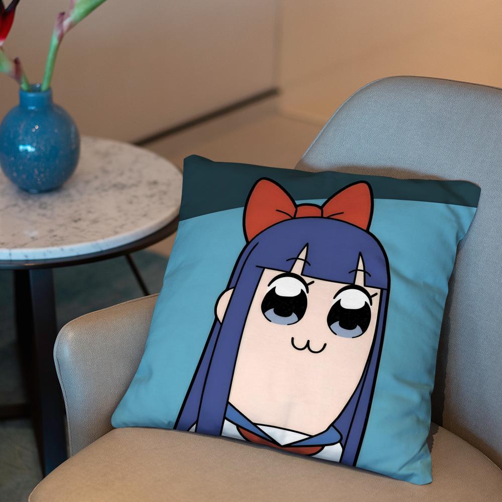Cute Anime Pop Team Epic Cushion Cover 2-in-1 Reversible Plush Pillow Cover | Car/Sofa/Bed | Perfect Gift