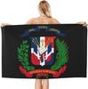 Dominican Republic Flag Beach Towel Fashionable Bath National Flag Style Blanket Lightweight Vintage Beach Towel Thin Towels