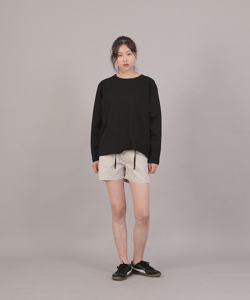 SAINTCREW Cotton Elastic Waist Shorts Cbs-387 Oatmeal