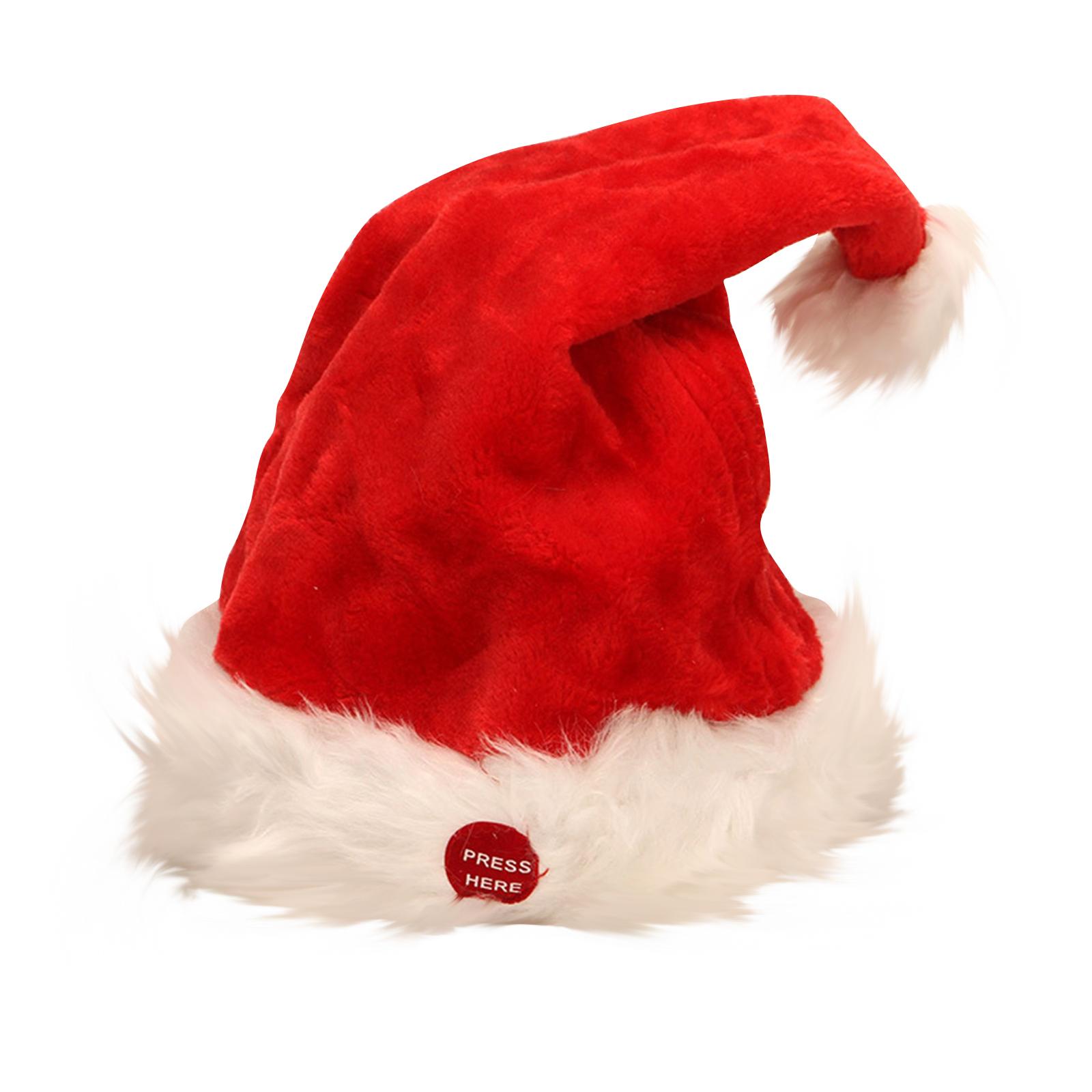 

Christmas Hat Electric Singing And Dancing (batteries Not Included) Plush Hat With Ball Top Soft And Fun Suitable For Children And Adults | Hat One Size