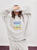 European Size Women's Autumn Loose Fit Hoodie with Heat Transfer Print