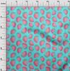 oneOone Cotton Flex Aqua Blue Fabric Strawberry Fruit Sewing Craft Projects Fabric Prints By Yard 40 Inch