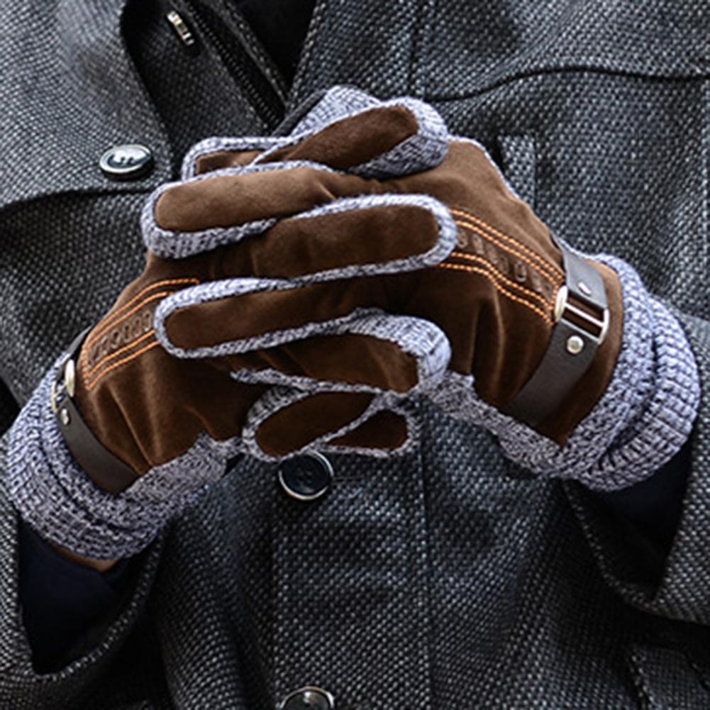 1 Pair Men Gloves  Chic Anti-pilling Winter Gloves  Wear-resistant Men Winter Gloves