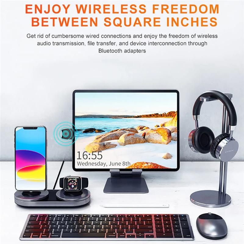 Adattatore USB Bluetooth 5.3 Trasmettitore Ricevitore Audio Bluetooth Dongle Bluetooth Adattatore USB wireless per computer PC portatile