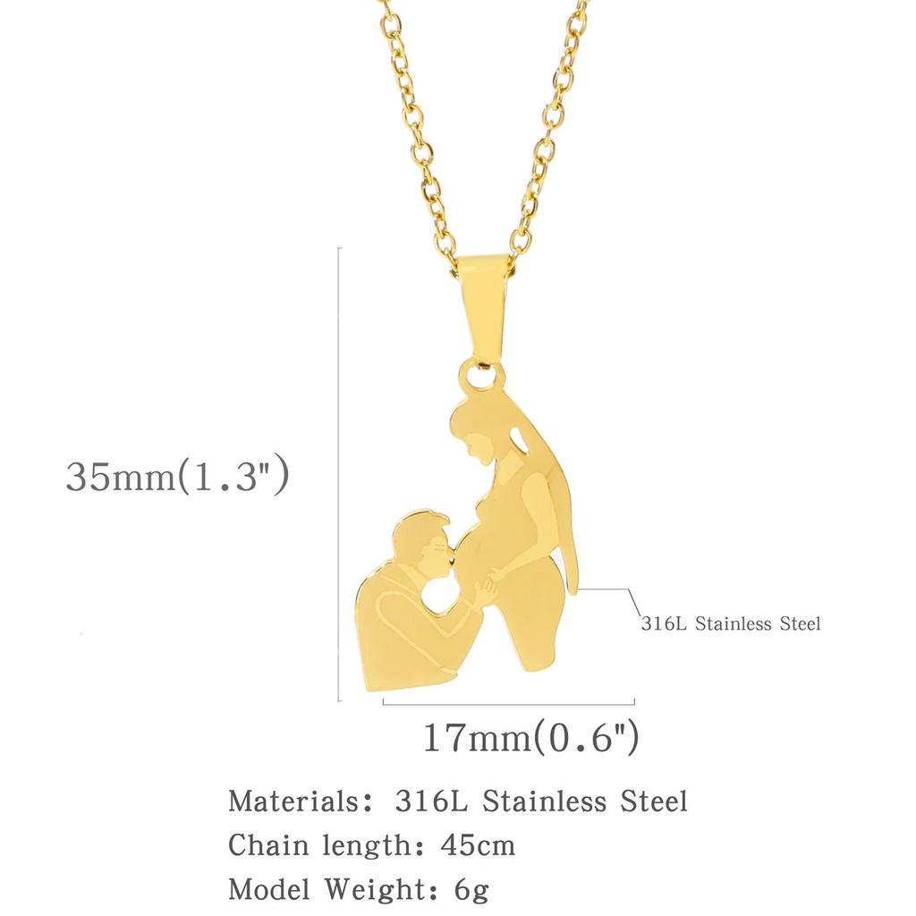 Mother's Day Heart Pendant Necklace - Love Letter Design