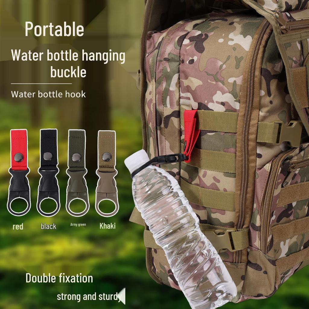 Tactical Webbing Water Bottle Carabiner Clip - Multi-functional Quick Release Hanger Buckle