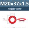 Yigu Red Mica Paper Washer Gasket M2-M20 Flat Washer