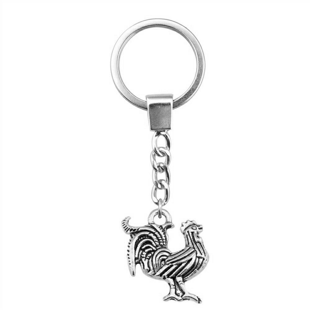 Vintage Bee Insect Charm Butterfly Keychain Bird Antique Animal Key Ring 30mm A03-1pcs-22x18mm