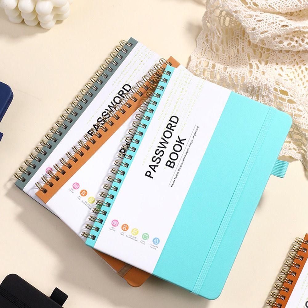 112 Pages Note Book with Letter Tags Password Recording Coil Book Fashion Codebook