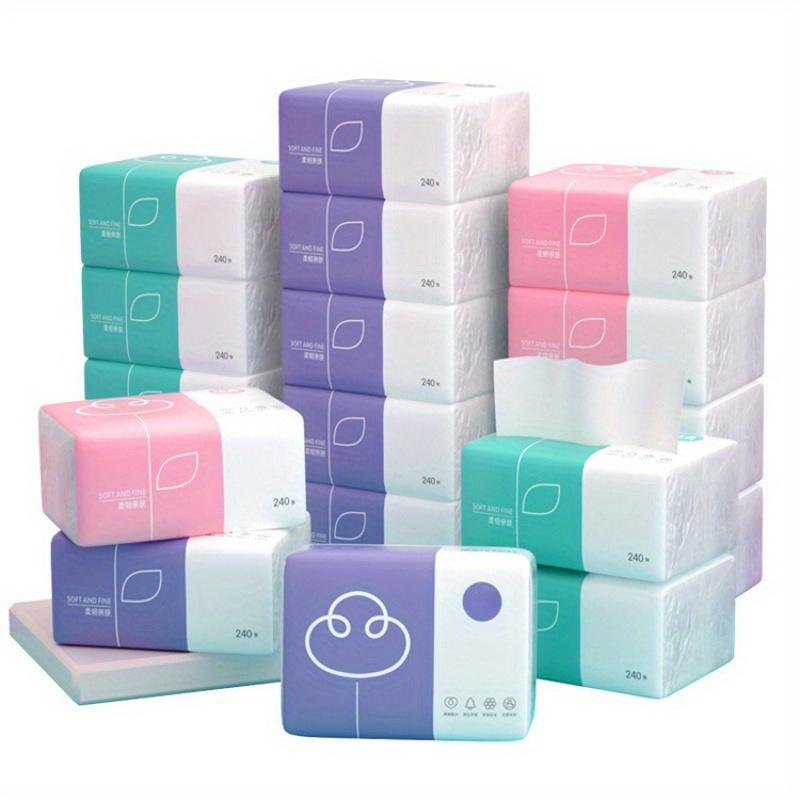 6pcs Household Super Soft 4-layer Tissues, Thick and Portable, Suitable for Families, Made of Native Wood Pulp