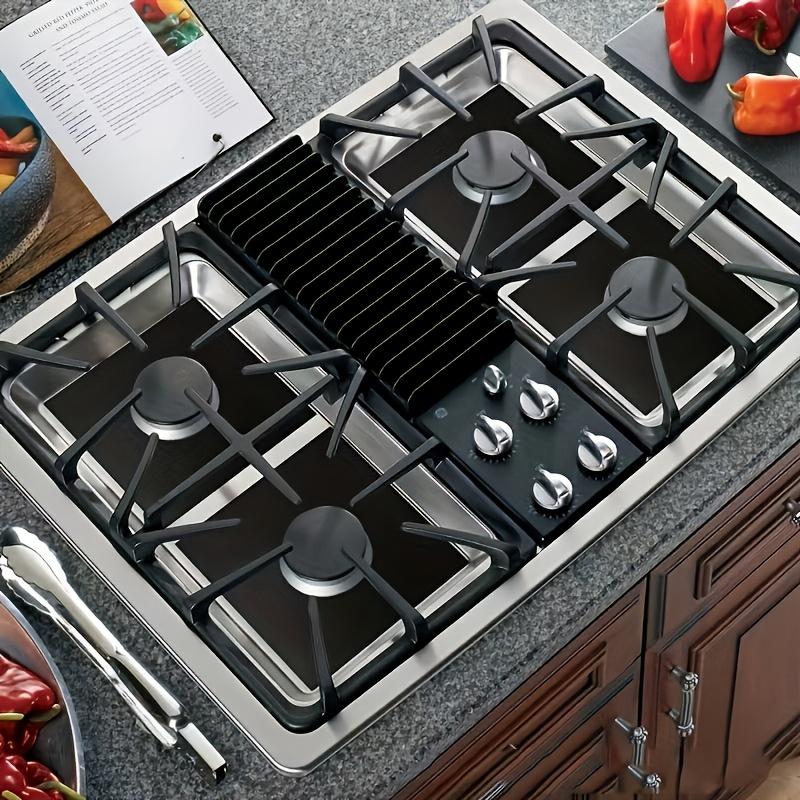 [Oil-Proof Stove Protector] 4pcs Oil-Proof Kitchen Gas Stove Protector Mat | Gas Range Liner, Stove Top Cover, Kitchen Accessories