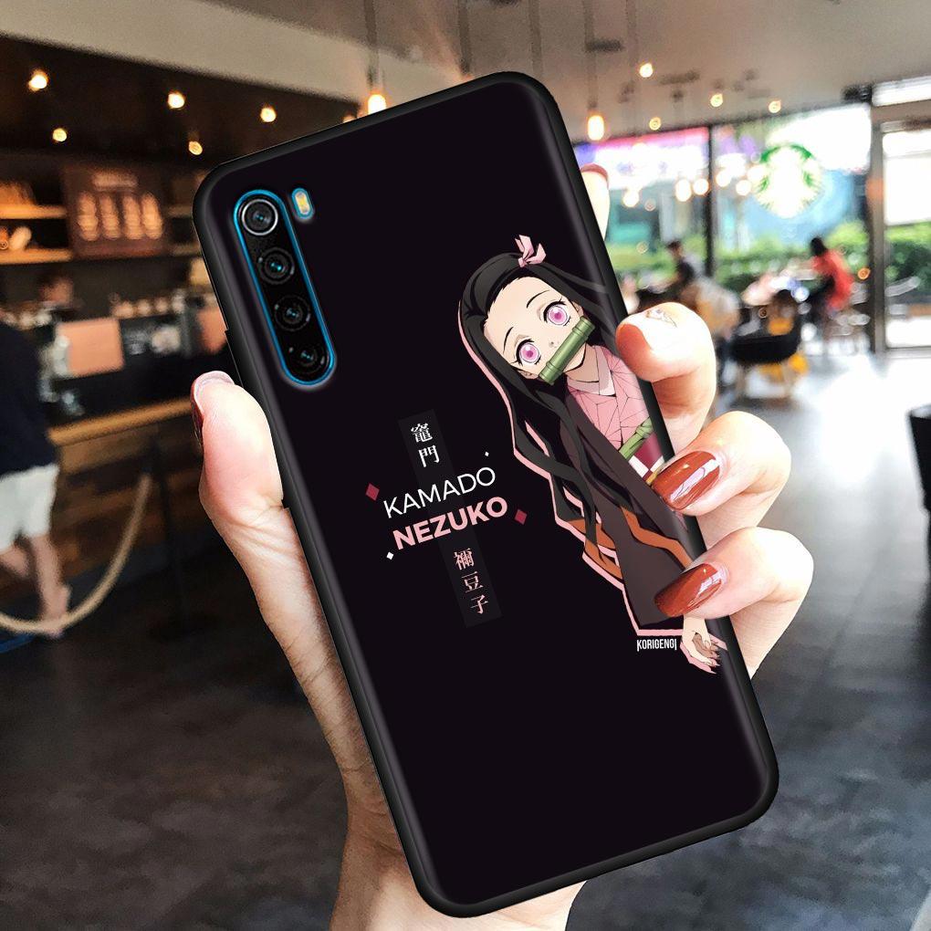 Mädchen Anime Dämon killer Animation Telefon Shell für Redmi Hinweis 10 11 11S 11E 7 8 8T 9 9S 9T Pro Plus 4G 5G Schwarz Soft Case Abdeckung